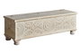 Giner Y Colomer Baúl Madera de Mango Blanco Envejecido 60x150x50 cm